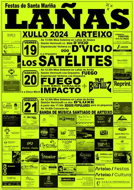 Cartel de las Fiestas de Lañas.