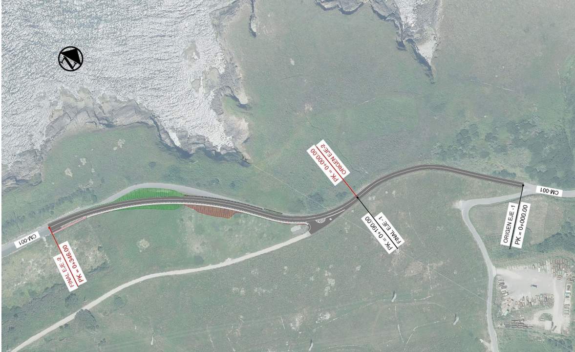 Carretera que une Suevos y A Coruña.