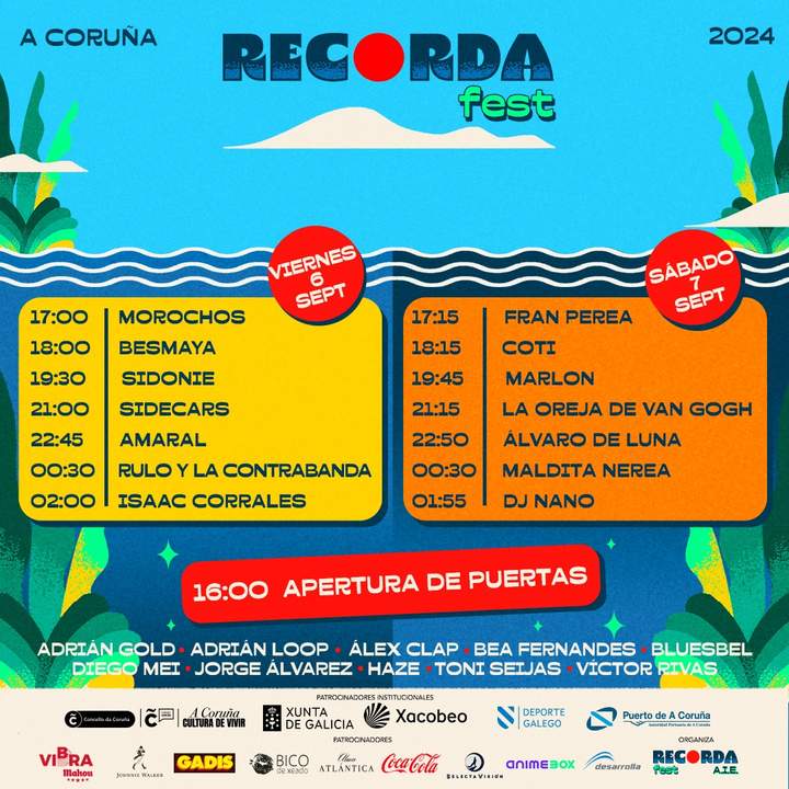Horarios del Recorda Fest 2024.