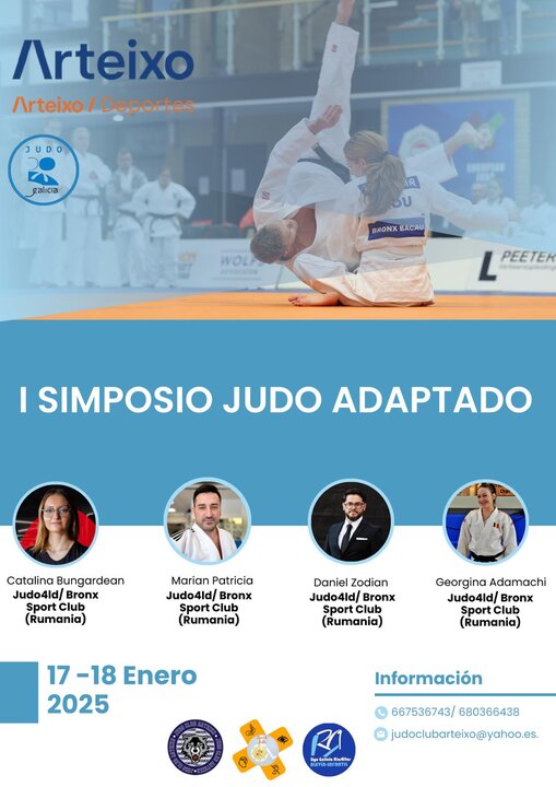Cartel del I Simposio Judo Adaptado.