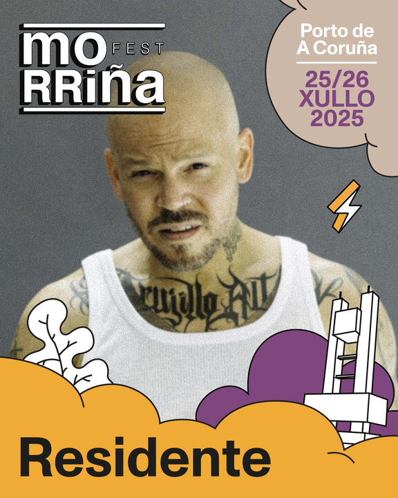 Anuncio de Residente como primer artista confirmado del Morriña Fest 2025.