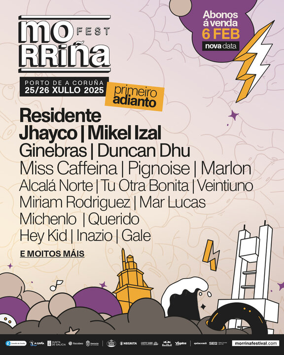 Cartel del Morriña Festival 2025 con las nuevas incorporaciones.