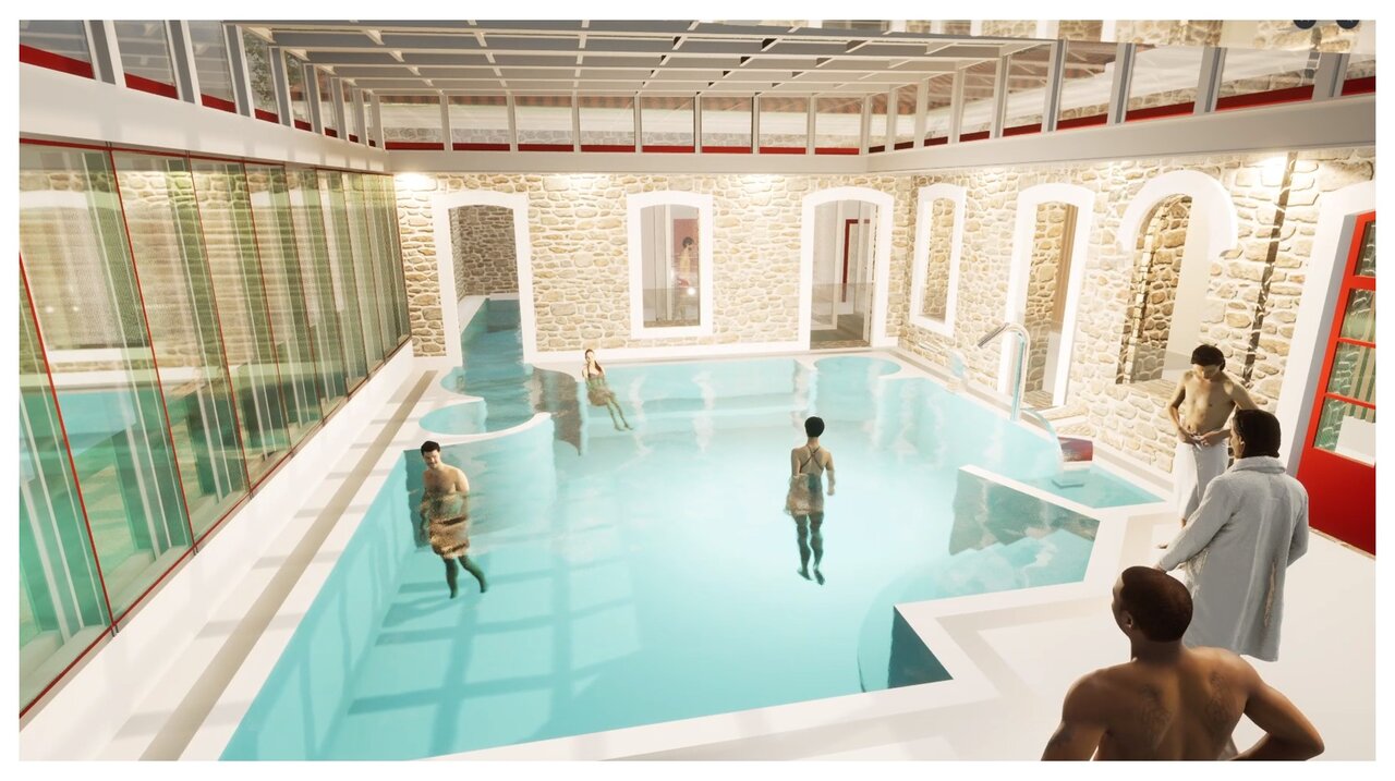 Interior de la nueva Casa de Baños.