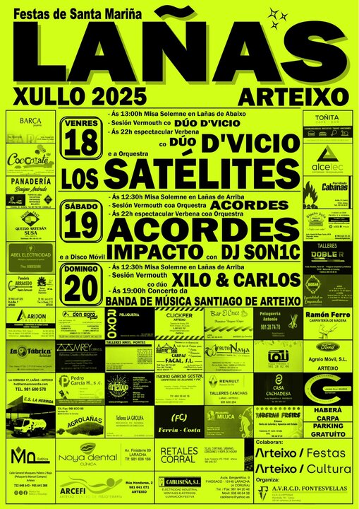 Cartel de las fiestas de Lañas.