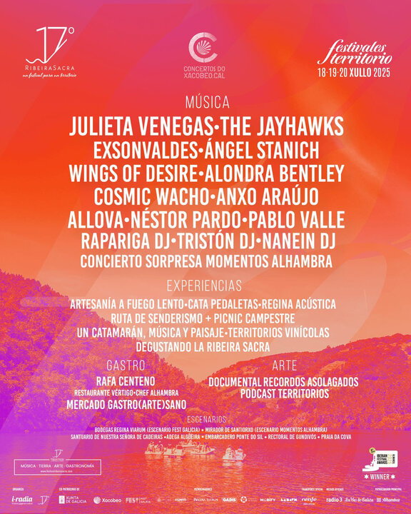 Cartel de la novena edición del festival 17º Ribeira Sacra.