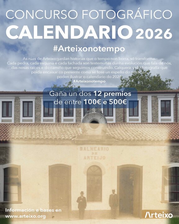 Cartel del Concurso para elaborar el Calendario Municipal de Arteixo 2026.