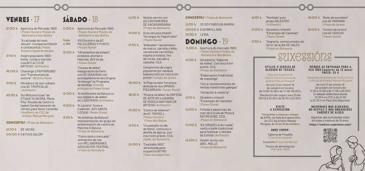 Programa de la Feira Histórica de Arteixo 2025 (Detrás).