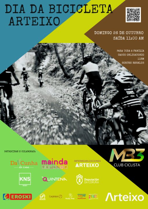 Cartel del Día de la Bici en Arteixo.