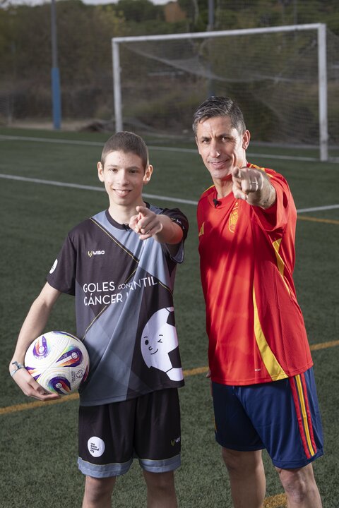 Álvaro y Joan Capdevila en Goles Contra el Cáncer Infantil 2026.