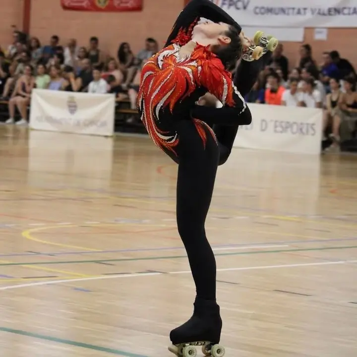 Vero Longueira, del CD Fervello, en el Campeonato de España de "Solo Dance" de 2024.